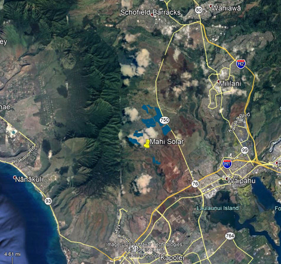 Mahi Solar location map
